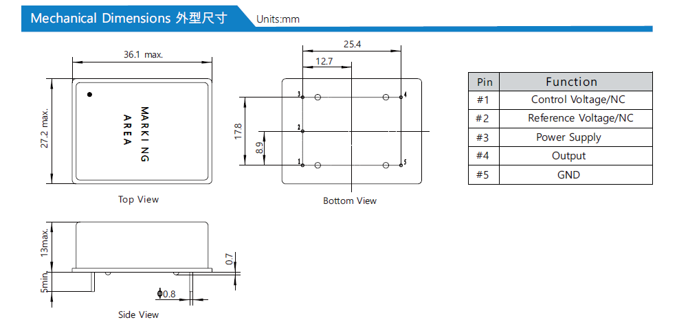 恒温晶振OCXO-6X规格参数介绍